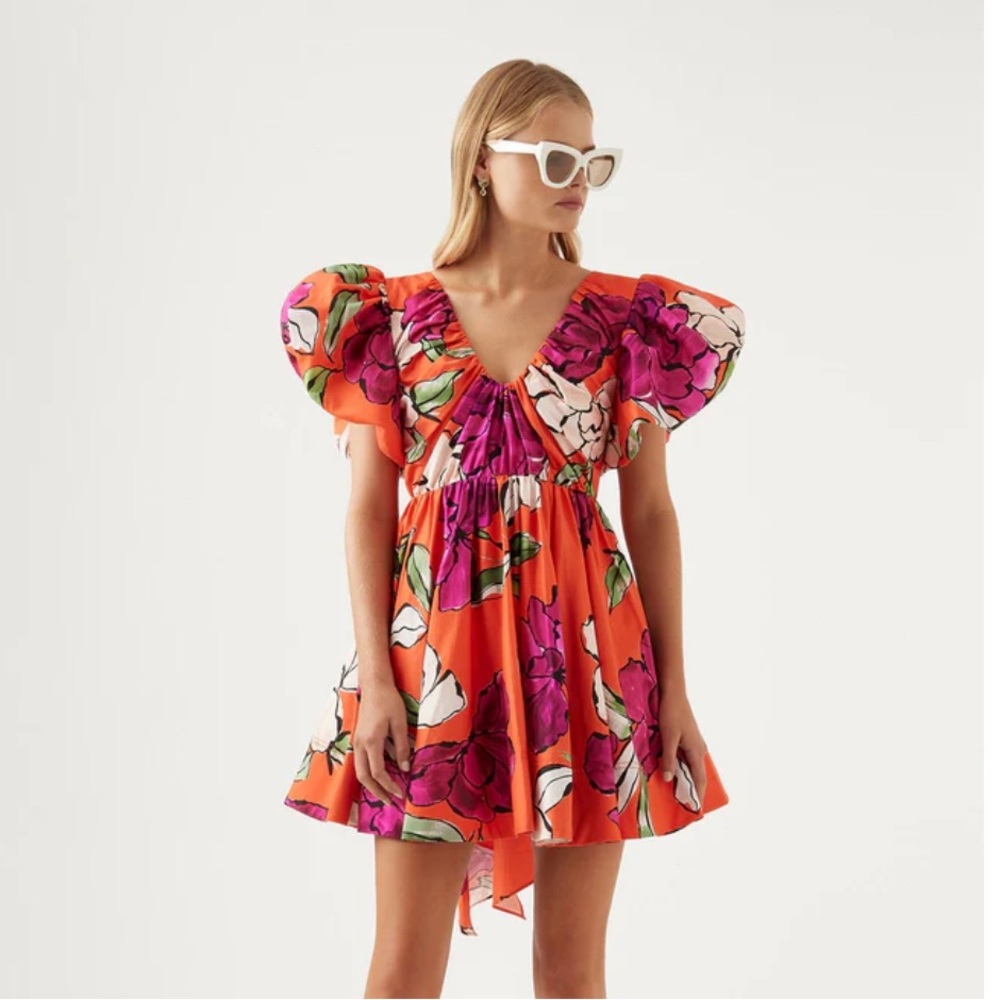 Aje Gretta Bow Back Mini Dress